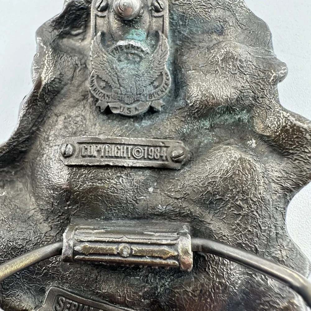 Vintage Belt Buckle Dragon Slayer Knight Nude‎ Woman 1984 Serial #H1421 GABC USA